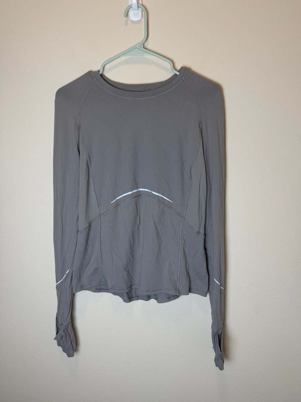Lululemon Rulu Reflective Running Long Sleeve Top Gray